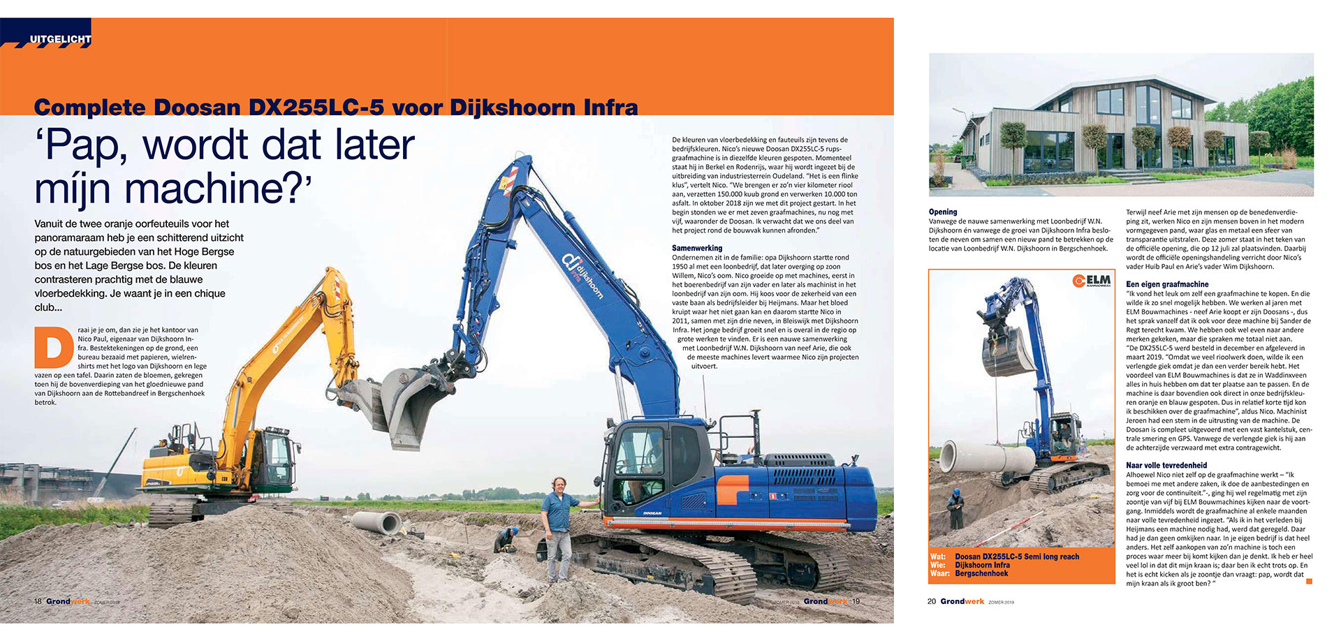nieuwe doosan in grondwerk